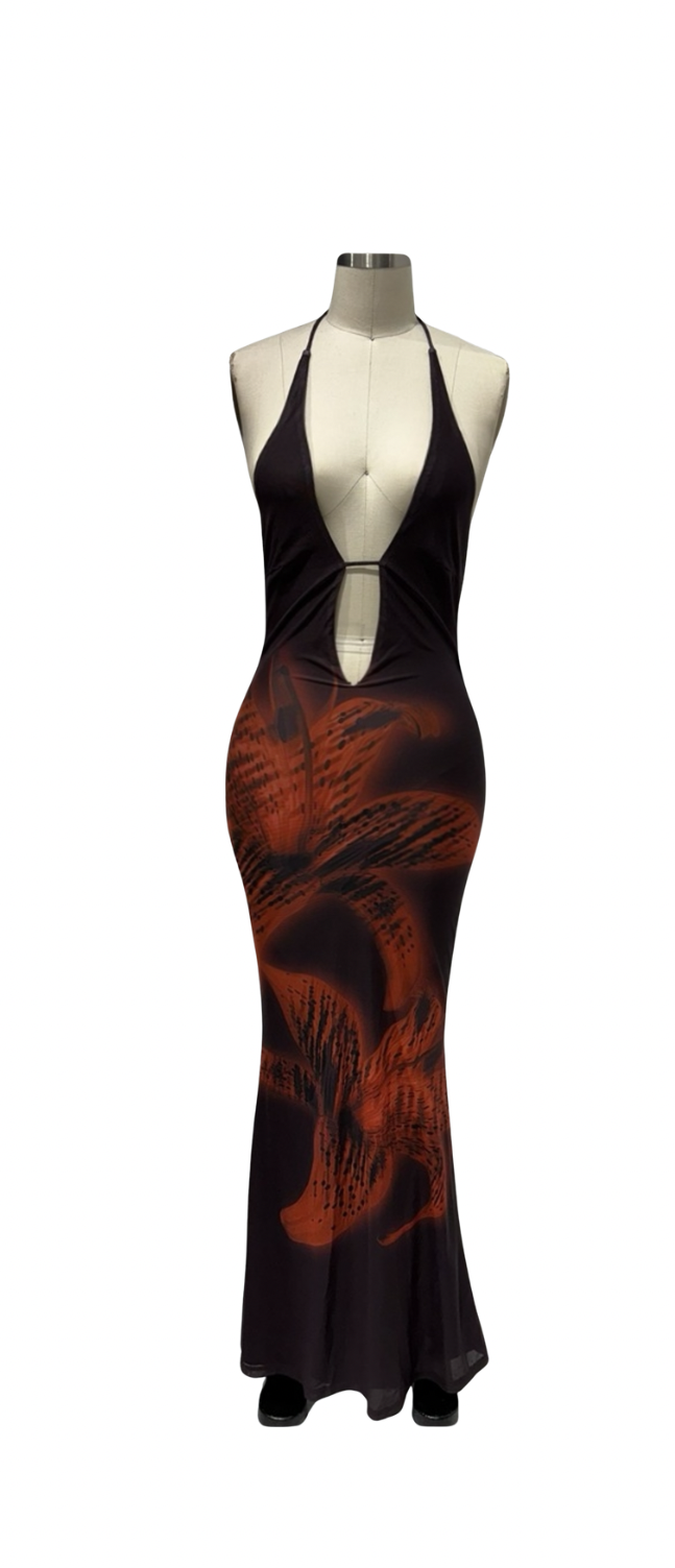 MIDNIGHT ORCHID DRESS