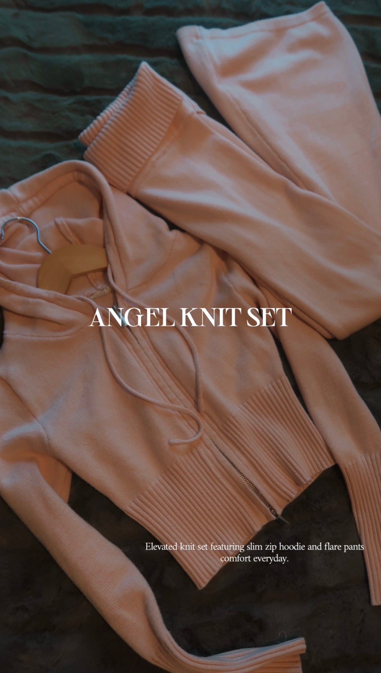 ANGEL KNIT SET - Blush