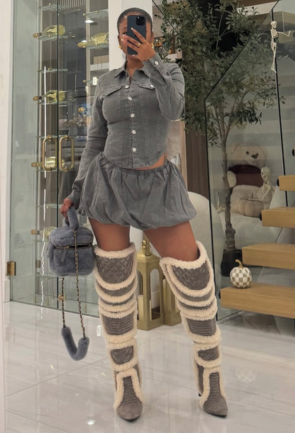 DENIM DOLLY - SKIRT SET