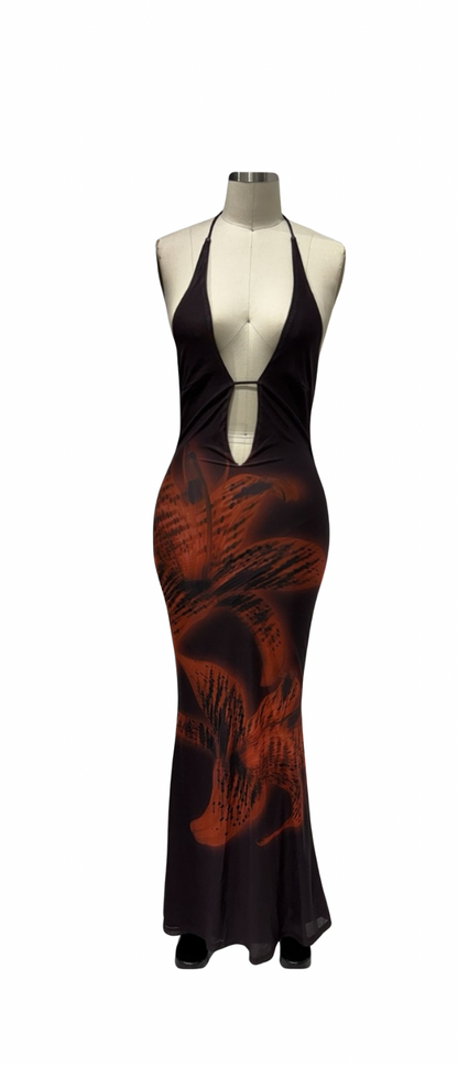 MIDNIGHT ORCHID DRESS