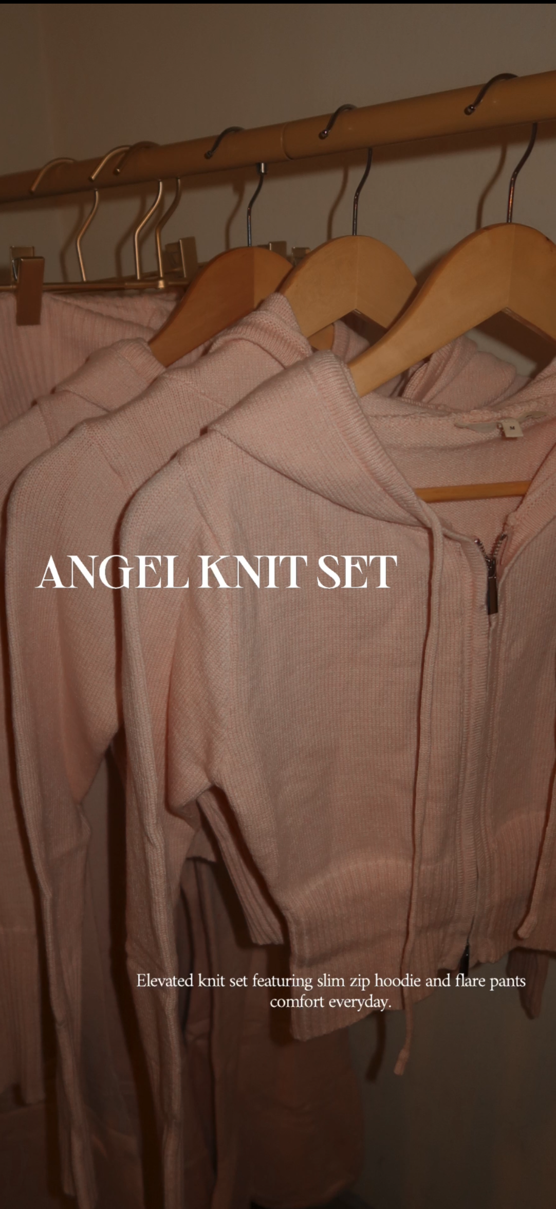 ANGEL KNIT SET - Blush